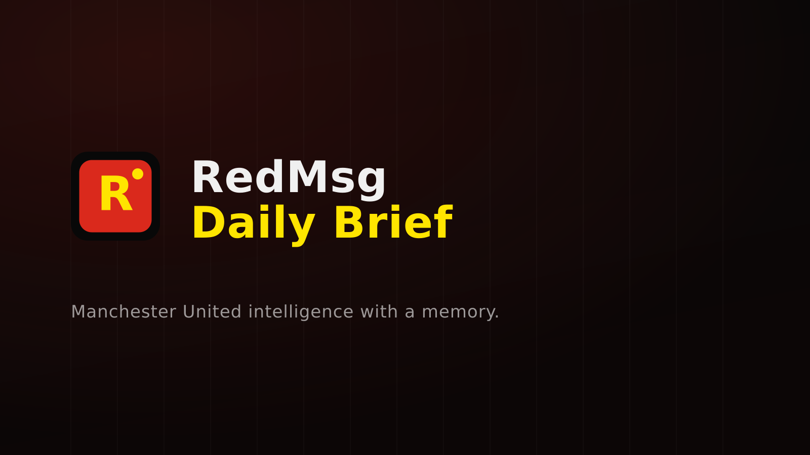 The RedMsg Daily Brief wordmark on a dark field, beside the RedMsg mark.